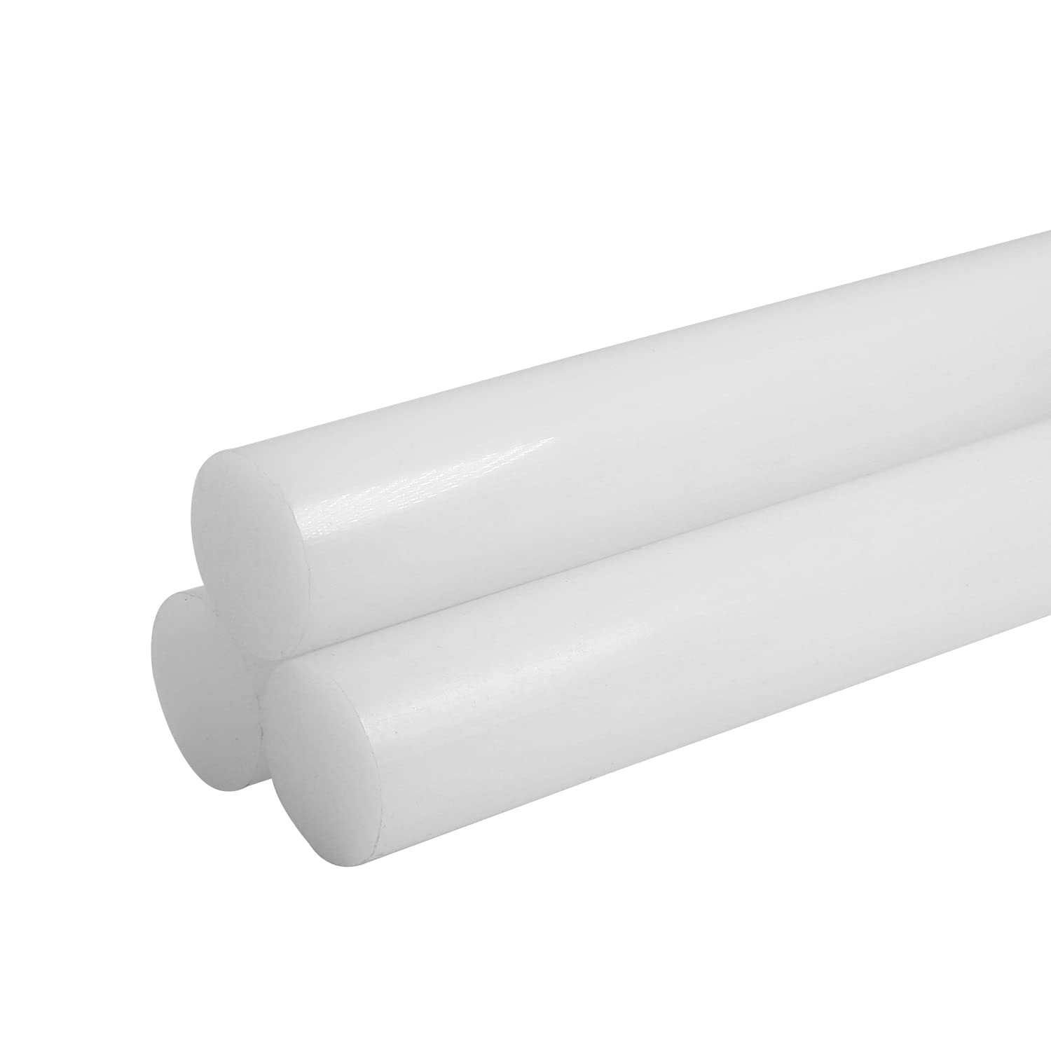 Othmro 3Pcs PE Plastic Round Bars Rod 25mm Outer Diameter 0.3m Length PE Rods Plastic Round Bar Rod Plastic Rods Round Plastic Rod for Structural and Architectural Model Making DIY White