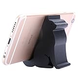 Plinrise Cat Shape Cute Cell Phone Mounts Creative Set For Phone Tablet Plate PC, Silica Gel Cellphone Stand -Black