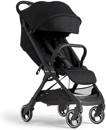 Silver Cross Stroller - Clic Compact Pushchair, Travel-Friendly, Cabin Size, Foldable & Lightweight Stroller | 5 Point Safety Harness, Multi Recline Seat, Anti Crease Fabric | Newborn to 4yrs, Space