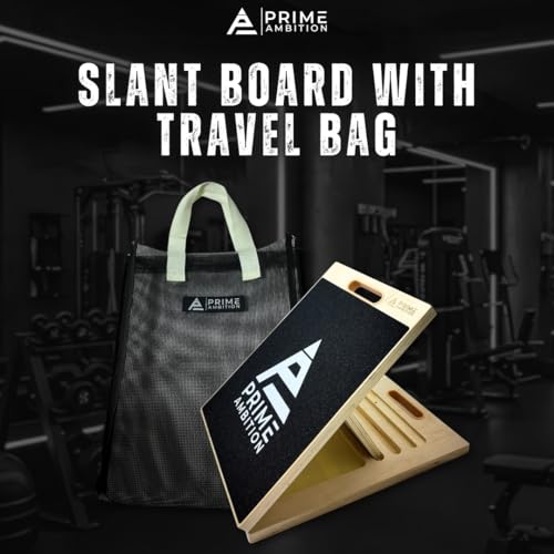 Image of Physical Therapy Slant Board - Collapsible Stretching Wedge for Calf, Achilles, Ankle & Knee Rehab - Portable 5-Angle Incline Board for Recovery & Flexibility Training