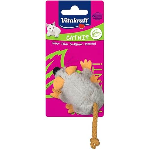 Vitakraft Jouet Souris avec Herbe à Chat à l&rsquo;Intérieur