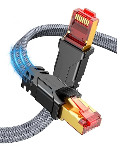 Snowkids Cat 8 Braided Ethernet Cable 15 FT