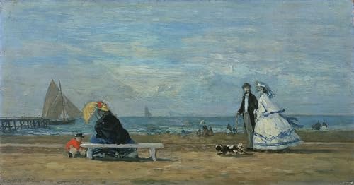 Posters et art pour décoration chambre : tableau Plage à Trouville Eugène Louis Boudin