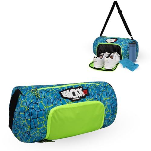 Image of Whackk Track R39 Green 31L Gym Bag, Sports Duffle Bag with Shoe Pocket, Adjustable Strap, Lightweight Multipurpose Travel Bag