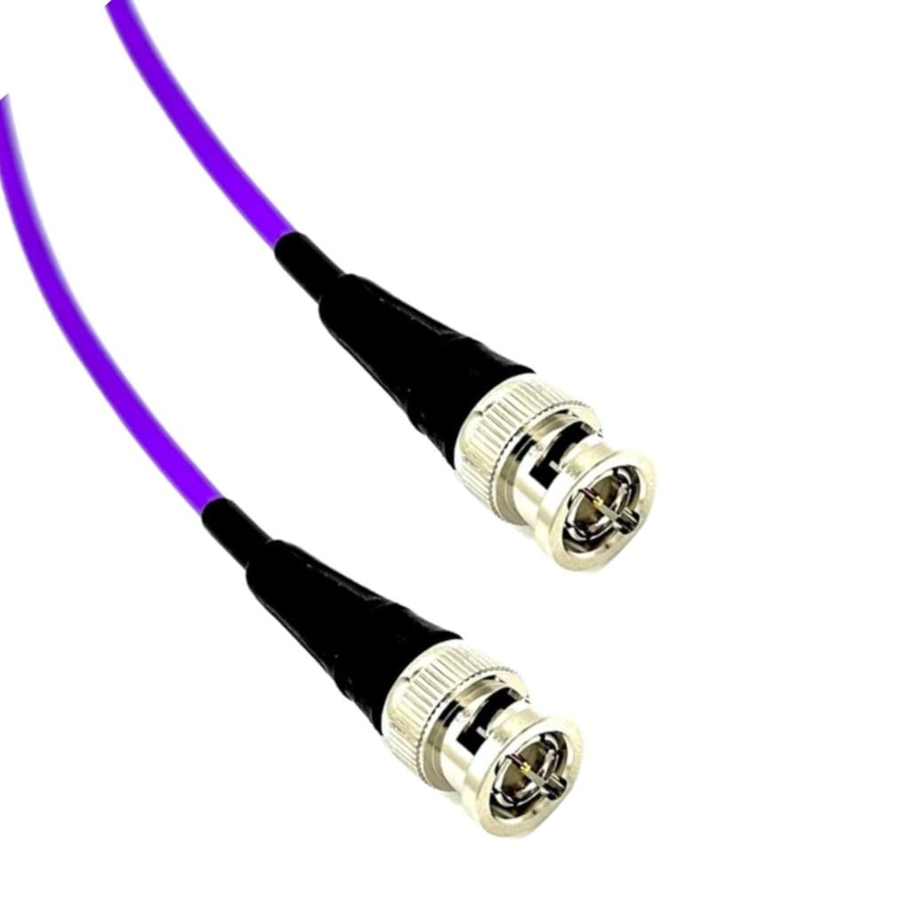12G HD SDI Cable Mini RG59 - BNC to BNC - (25 Feet) (Violet)