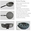 KAPILA 1100ml Titanium Frying Pan with Stainless Steel Folding Handle Camping Pot Titanium Camping Pot Titanium Cookware Backpacking (1100ml)