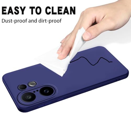 Image of Back Cover for Vivo X200 FE 5G | Full Camera Protection | Premium Liquid Silicon Case | Flexible Bumper Case for Vivo X200 FE 5G (Dark Blue)