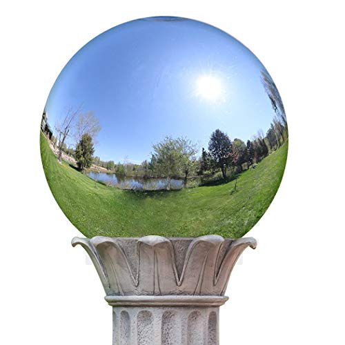 Buy KANFF 5Inch Silver Gazing Globe Mirror Ball, 5" Polished Stainless Steel Gazing Ball