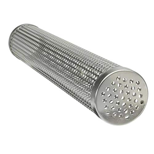 Filtro de tubo de ahumador de malla perforada de acero inoxidable para barbacoa, dispositivo de filtro para barbacoa caliente, frío, redondo, red ahumada, sonda redonda para carne