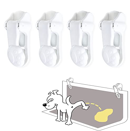 Image of Dog Pee Pad Holder with Walls (4 Pack) for Small & Large Size Wee Wee Pad, Indoor Potty Training Pad Holder for Leg-Lifting Puppies (White)