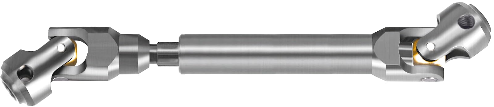 RcThjia 129mm CVD Drive Shaft for 1/10 RC Crawlers, Universal Fit for TRX4, Axial, SCX10, Capra, REDCAT GEN8, Heavy-Duty Upgrade Stainless Steel Driveshaft with Brass Beads (129mm-183mm)