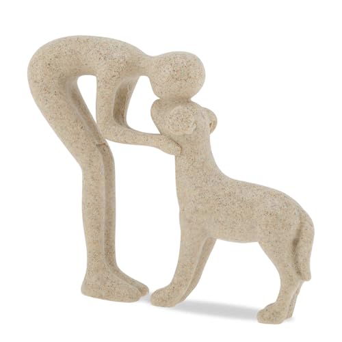 Estatua decorativa de perro para oficina y hogar