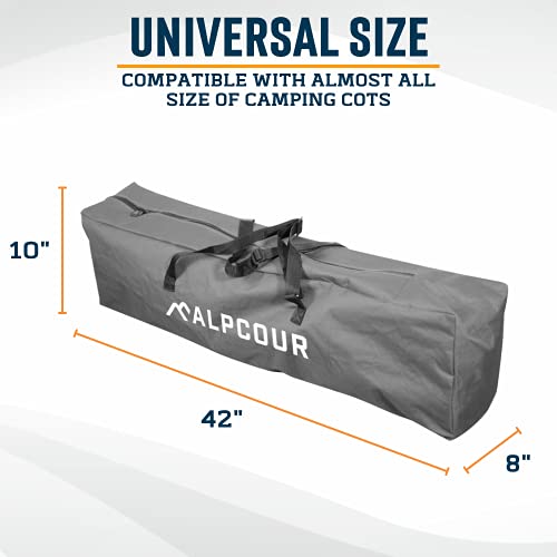 Alpcour Camping Cot Bag For Outdoor Camping, Travel And Beach – 42 Inch Heavy Duty Polyester Fabric Replacement Bag Fits Most Cots & Chairs – Multifunctional And Easy To Carry & Store #TOP2