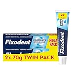 Fixodent Complete Denture Adhesive, Fresh Flavour 2 x 70 g Twin Pack