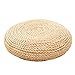 Surenhap Rundes Stroh Futon Meditationskissen Boho Tatami Kissen Seidenpolster Bodenmatte