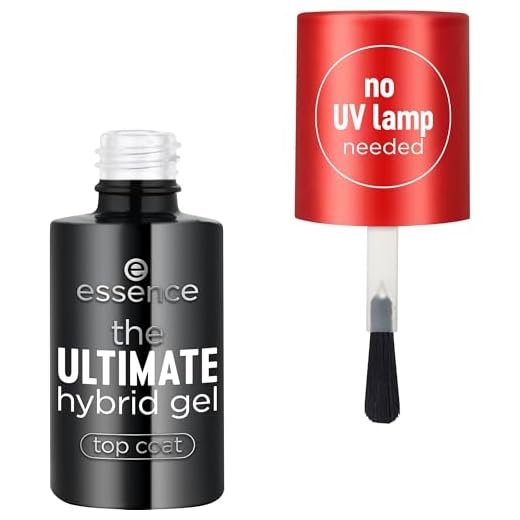 Essence Cosmetics Top Coat Gel Híbrido The Ultimate, De Larga Duración, Suavizar, Fijación, Brillante, Translúcido, 8 ml