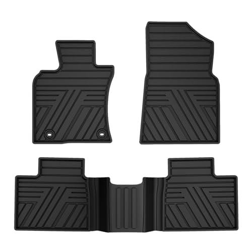 All Weather Rubber Floor Mats Custom Fit for Toyota Camry 2025-2026 Hybrid/LE/SE/XLE/XSE Waterproof Heavy Duty Anti-Slip Car Mats 1st & 2nd Row Full Black