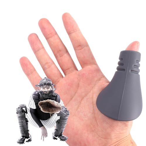 Catcher&rsquo;s Thumb Guard for Baseball & Softball, Silicone Youth Protective Shield Glove Padding...