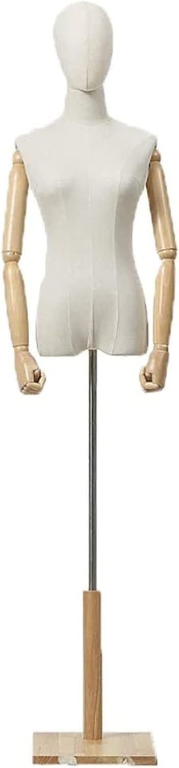 CONGRUI Female Dressmaking Mannequin Tailors Dressform Dummy Clothing Store Model Students with Wood Wedding Display