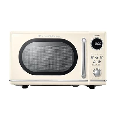 COMFEE' Retro Countertop Microwave Oven, 0.7 Cu.Ft.,700W, Apricot