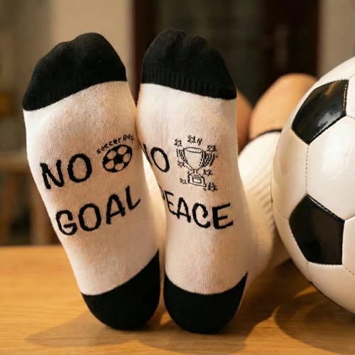 ZAOMENG Fathers Day Gift From Daughter Wife Son Kids Funny Soccer Socks,Fun Socks for Men,Novelty Crew Socks,Cool Soccer Gifts for Teens,Youth,Sports Fans and Players,Cotton Socks 2 Pairs — view 3