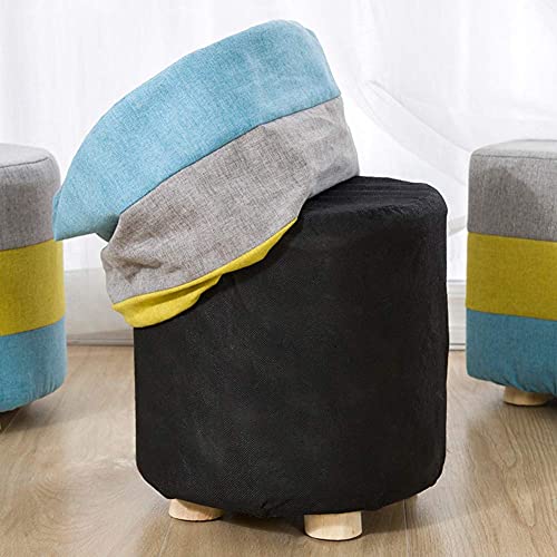 Tabouret repose-pieds ottoman en lin 28x28cm