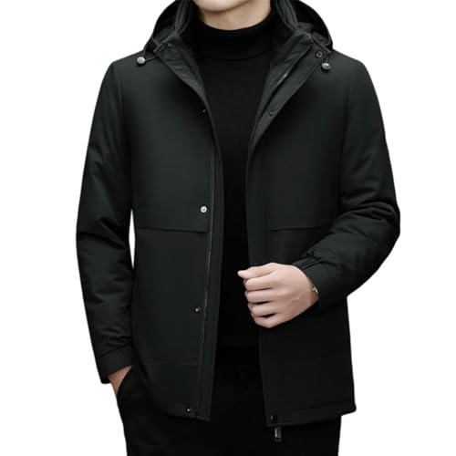 Doudoune mi-longue homme d'hiver chaude parka imperméable d'âge moyen