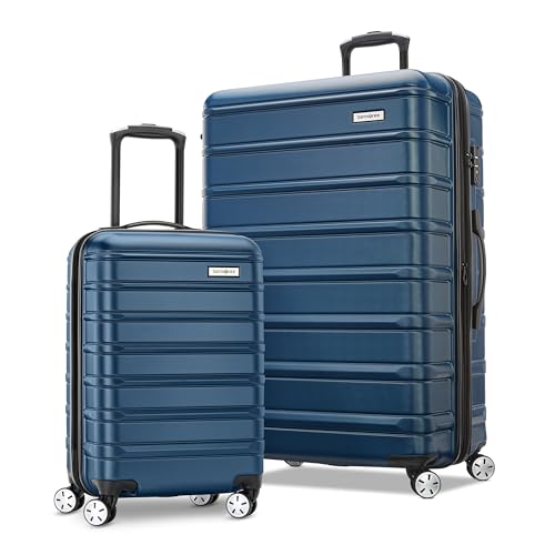 Image of Samsonite Omni 2 Hardside 2 Piece Set - Includes Carry-On & Large Checked Luggage - 360 Dual Spinner Wheels - Integrated TSA Lock & Expansion - Amazon Exclusive - Lagoon Blue