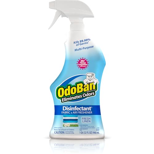 OdoBan Ready-to-Use Disinfectant and Odor Eliminator Made in the USA Fresh Linen Scent 32 Ounce Spray Bottle