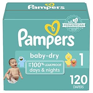 Pampers Baby Dry Diapers Size 1/Newborn 120 Count