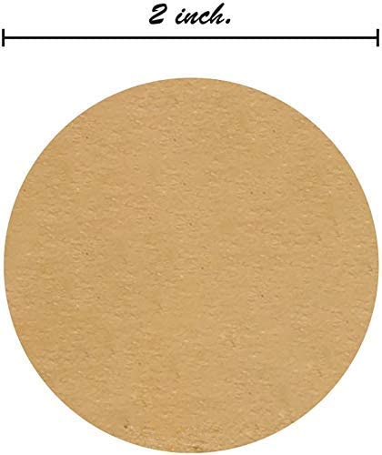 2" Natural Brown Kraft Stickers / 500 Round Labels Roll/Permanent Adhesive Brown Kraft Labels/Made In The Usa #TOP4