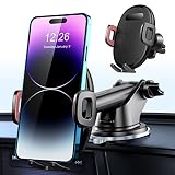 LevapMan Cell Phone Holder Car Mount Vent Clip with Extended Arm Retractable Holds All Phones up to