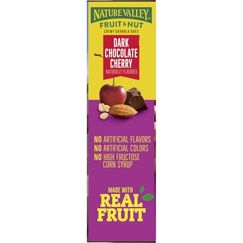 Nature Valley Fruit and Nut Granola Bars, Dark Chocolate Cherry, 6 ct, 7.4 OZ