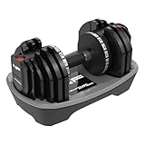 Newpower Fitness 25kg Adjustable Dumbbell for Saving Place, 18 Dumbbells in Single Weight (2kg to 25kg) with Anti-slip Handle Safety Locking Mechanism Strength Training for Home, Gym, Body Workout