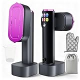 Steamer for Clothes, 2 in 1 Clothes Steamer Handheld, Travel Iron, 6-Level 1200W Steam Iron with LED Display, 15s Heat Up, Detachable Water Tank, Suitable Home and Travel, 120V