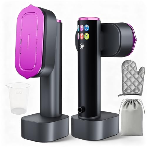 Travel Steamer for Clothes, 2 in 1 Clothes Steamer Handheld, Travel Iron, 6-Level 1200W Steam Iron with LED Display, 15s Heat Up, Detachable Water Tank, Suitable Home and Travel, 120V