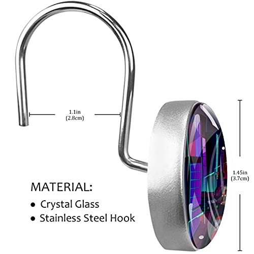 Crochets pour rideau de douche en acier inoxydable premium