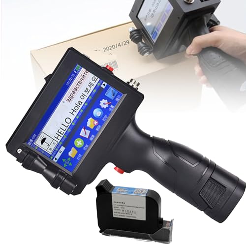 ❤ Altezza di stampa della stampante portatile: max 0,5 pollici (12,7 mm), min 0,08 pollici (2 mm). Supporta 1-3 righe di stampa, 14 lingue (cinese, inglese, giapponese, coreano, spagnolo, portoghese ecc.). È possibile modificare o eliminare direttamente il contenuto stampato oppure utilizzare il disco U per importare la stampa (csv, .txt) e l'immagine (bmp).