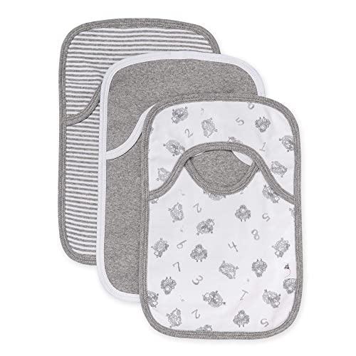 Burt s Bees Baby - Bibs, 3-Pack Lap-Shoulder Drool Cloths, 100% Organic Cotton with Absorbent Terry Towel Backing (Counting Sheep)