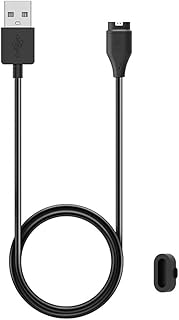 Kissmart Charger for Garmin Venu 2 / Venu 2 Plus/Venu Sq 2, Replacement Charging Cable Cord Plus a Black Silicone Charger Port Protector Anti Dust Plug for Garmin Venu