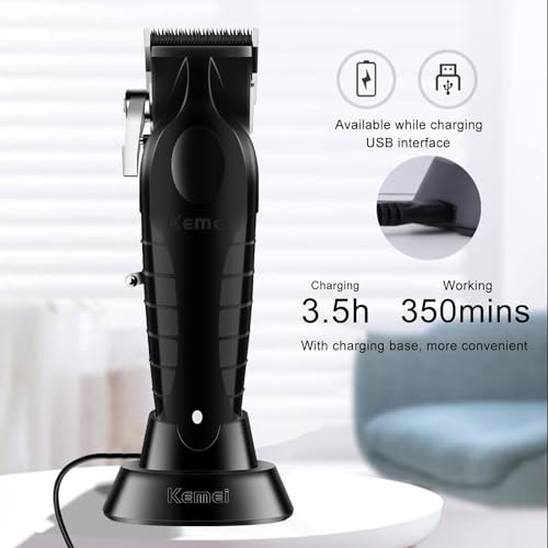 KEMEI 2296 Professional Hair Clippers for Men Cordless Barber Clippers - Image 4
