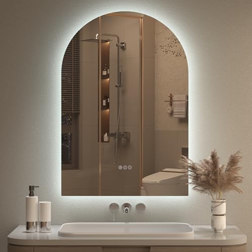 Image of 20x30 Inch Backlit Arched LED Bathroom Mirror