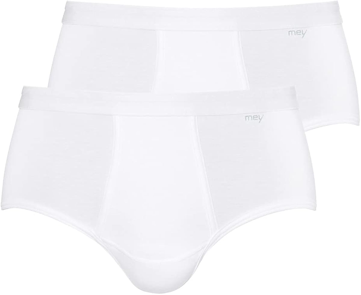 2er Pack Mey Herren SportSlip Noblesse 2813 Farbe Weiß Größe 7