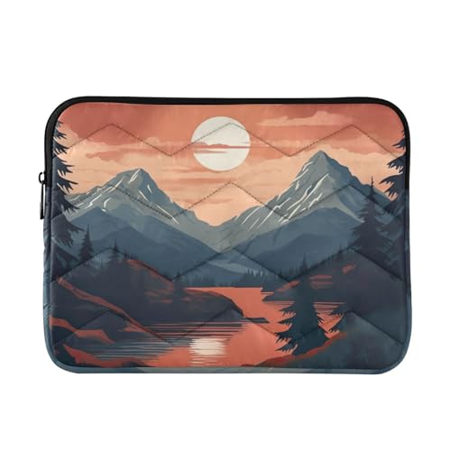 Funda para laptop de 13 a 14 pulgadas diseño Sunset Mountain miniatura 1