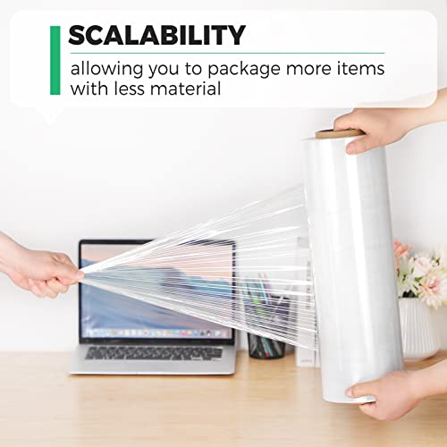 Cregear Stretch Wrap Film, (2000 Ft X17"X60 Gauge) Shrink Wrap Roll, Heavy Duty Moving Wrap, Industrial Strength Clear Cling Plastic Wrap For Moving Wrapping Furniture Plastic Roll & Pallet Wrap #TOP4