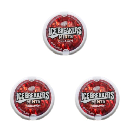 Image of Ice Breakers Sugarfree Mints Cinnamon, 42 Gm (Pack of 3)