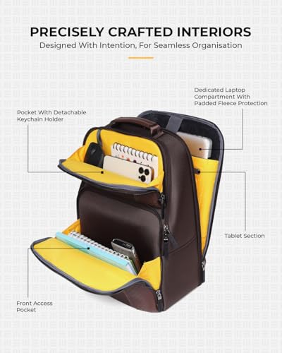 Image of EUME Premium 15.6 in Laptop bags for Men & Women Office Use | Stylish Backpack Bag | Spacious Backpack for Travelling | 24L Zenith