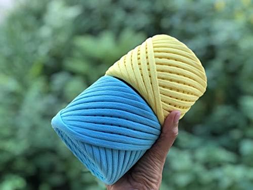 Miniatura 5 de Hilo de algodón para camiseta, 0.197-0.276 in para ganchillo, tejido, macramé, manualidades  110 yardas  Algodón suave para bolsos, cestas, cojines