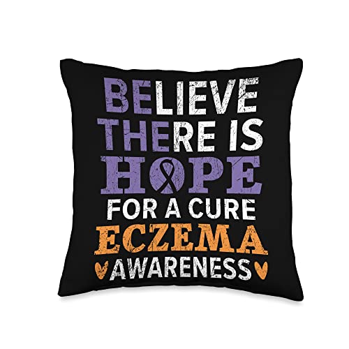 Eczema Warrior Dermatitis Awareness Throw Pillow