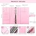 GEDunique 100 Envelopes Money Saving Challenge, New 100 Envelope Challenge Binder, Easy and Funny Way to Save $5,050 Budget Planner, 100 Day Envelope Challenge Kit Money Saving Book for Cash Pink